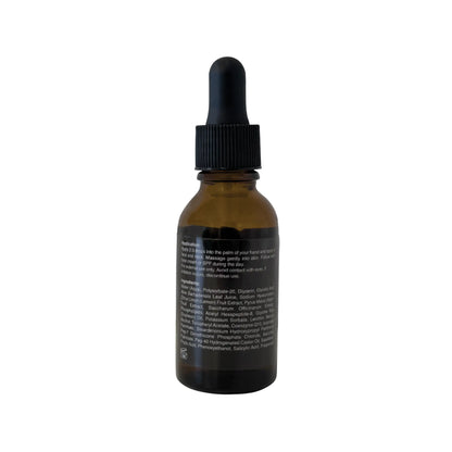 Neelaura Glow Infusion serum bottle with dropper, featuring glycolic acid and nourishing ingredients for skin improvement.
